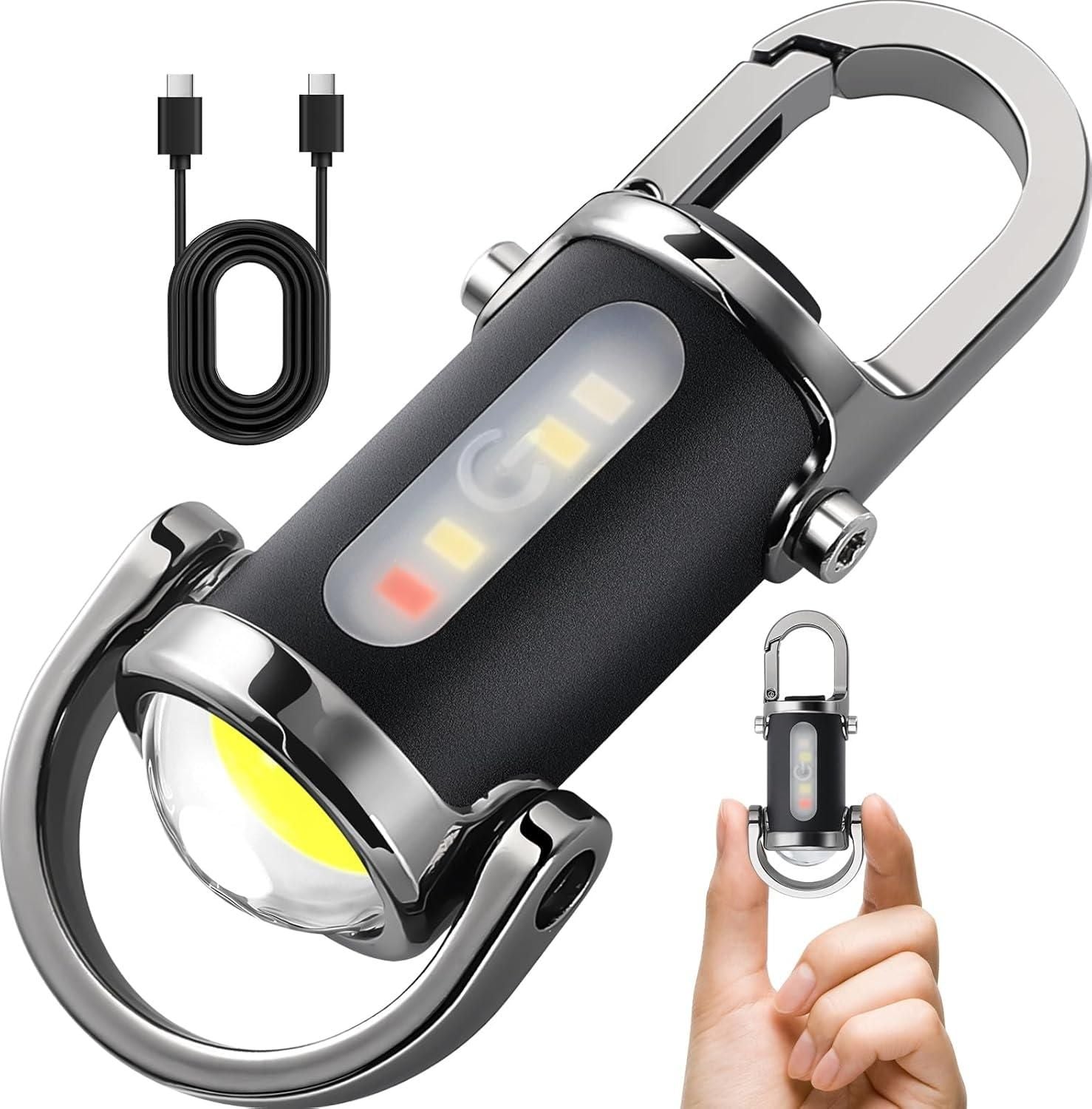 Rechargeable Keychain Flashlights, Lumens EDC Mini Flashlights